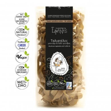 LAUKINIŲ GRYBŲ TAGLIATELLE  SU TRUMŲ ALIEJUMI "MAMA IRENE" 400 G