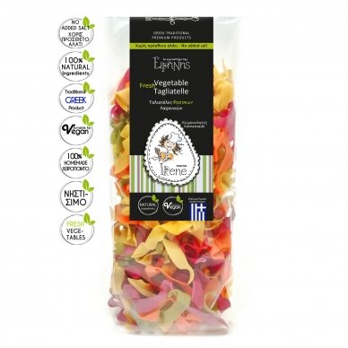 SILVER AWARDED HOME MADE VEGETABLE TAGLIATELLE WITHOUT SALT "MAMA IRENE" 400G 4