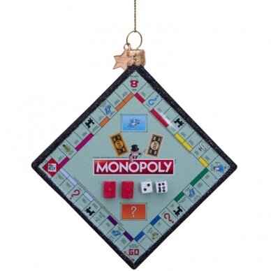 ORNAMENT GLASS MONOPOLY PAYING BOARD ENG H8 CM W/BOX