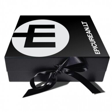 EPICUREAN PREMIUM QUALITY BLACK GIFT BOX WITH RIBBON TIE